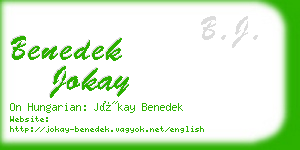 benedek jokay business card